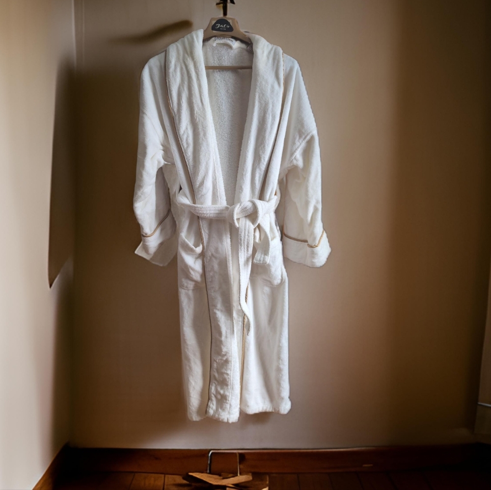 Vintage The Venetian Terry Bathrobe Vintage Sz XL White